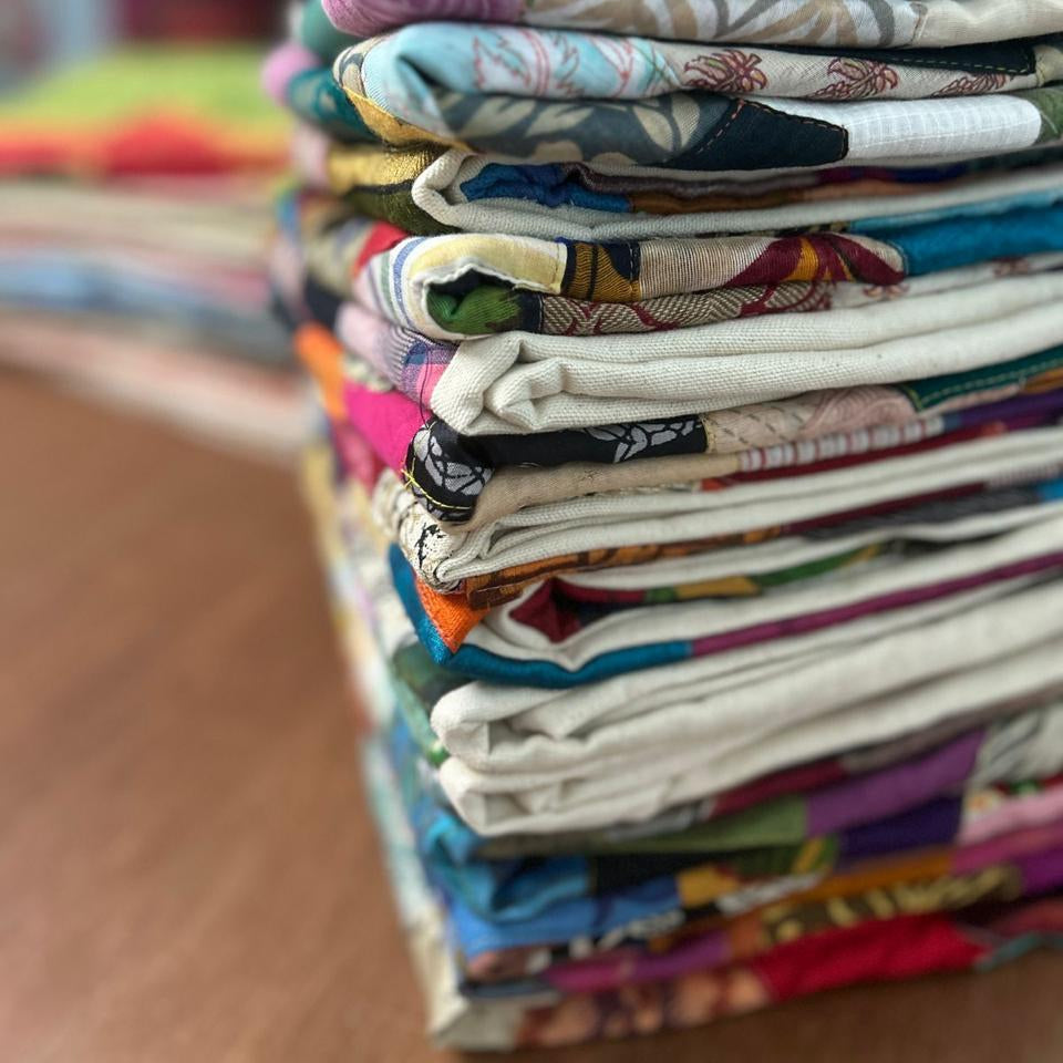 Handmade Patchwork Sari Cushion Cover