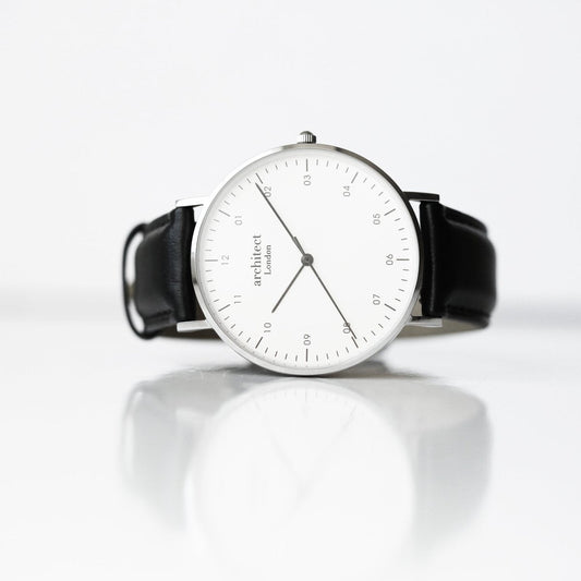 Handwriting Engraving - Men's Architect Zephyr, Jet Black Strap