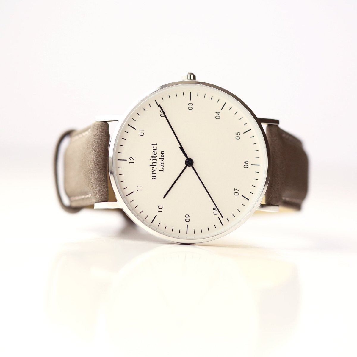 Handwriting Engraving - Men's Architect Zephyr, Urban Grey Strap