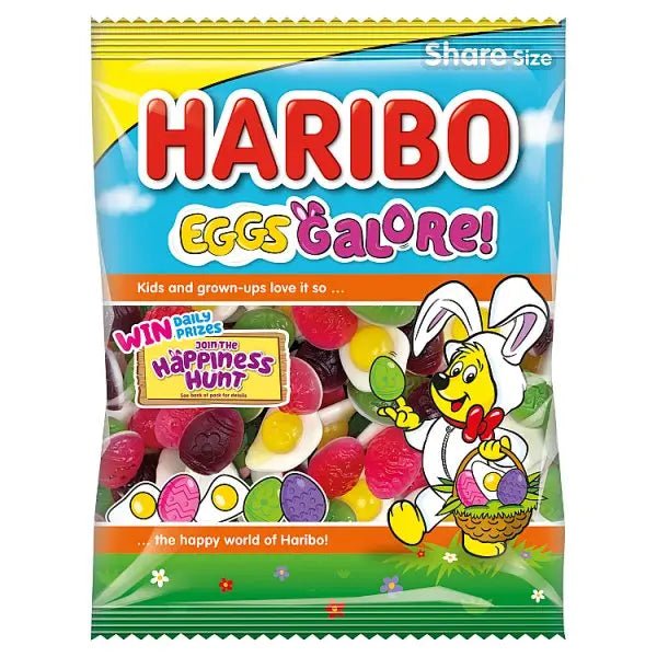 HARIBO Eggs Galore Fruit Flavour Jelly & Foam Sweets Sharing Bag 140g (Case of 12)