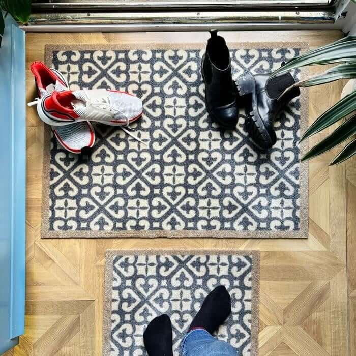 Abstract Washable Mat and Runner