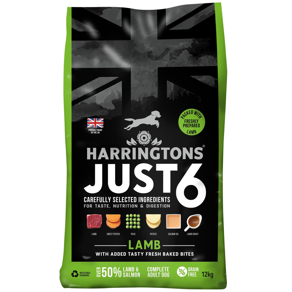 Harringtons Dog Just 6 Lamb 12kg
