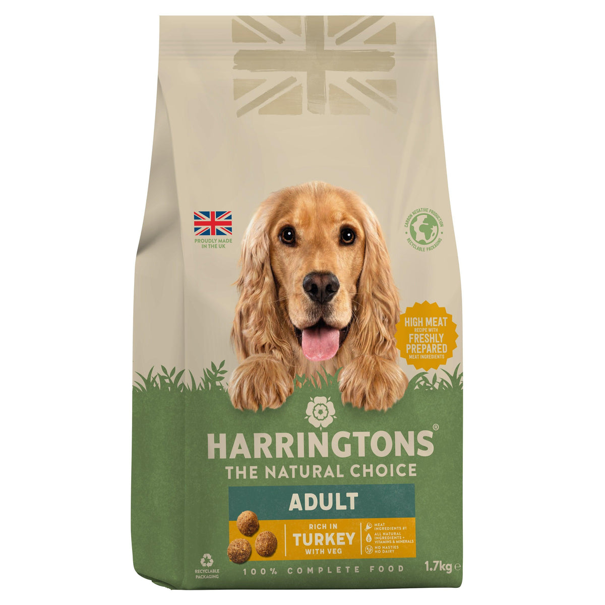 Harringtons Adult rich in Turkey and Vegetables 1.7kg - Case of 4