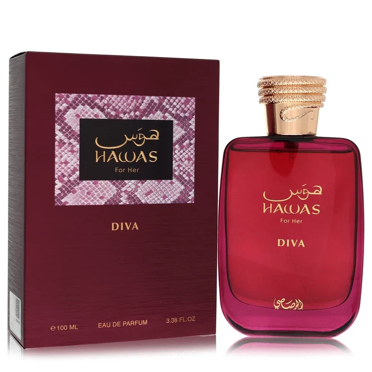 Hawas Diva by Rasasi Eau De Parfum Spray 3.38 oz / 100 ml for Women