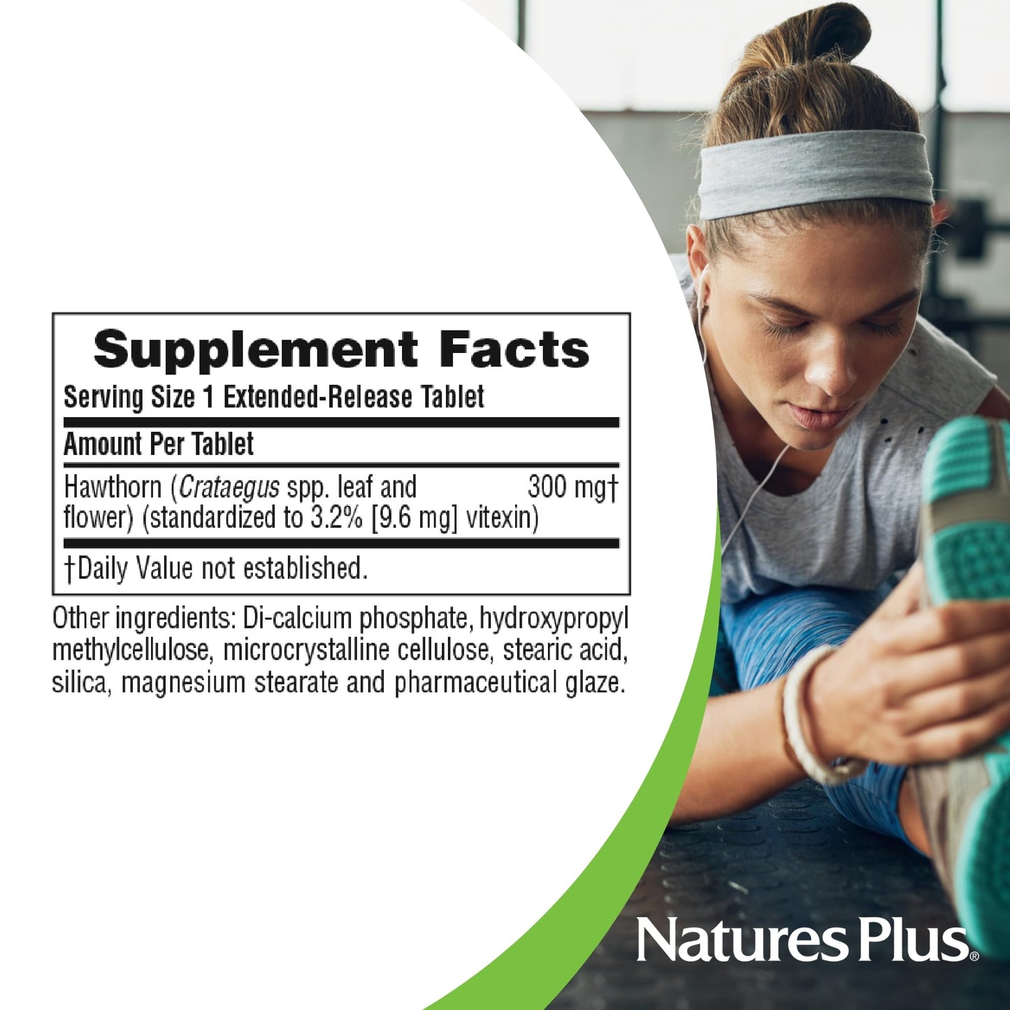 Extended Release Hawthorne Tablets by NaturesPlus | Herbal Actives