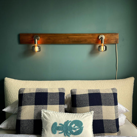 Headboard Twin Wall Lights – Handcrafted Rustic Bedside Lighting