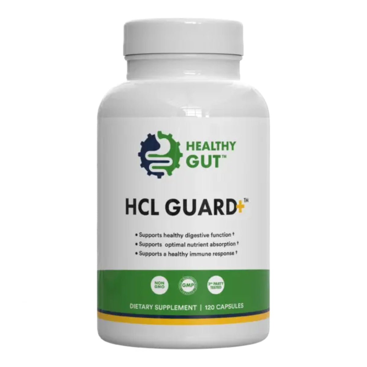 Healthy Gut HCL Guard+ | Supports Digestive Function with Betaine HCl, Ginger, DGL, Pepsin | 60 Servings