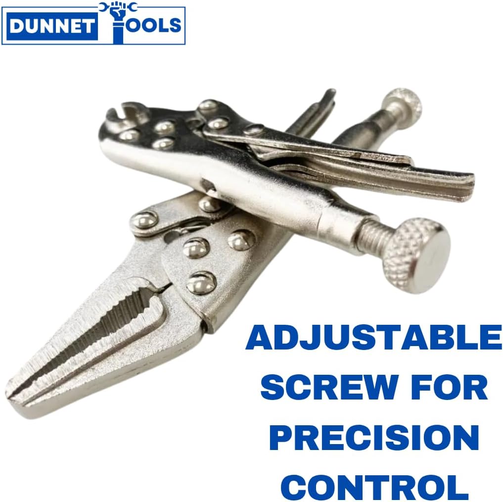 Mini Locking Pliers Set Long Nose and Round Nose 2pc