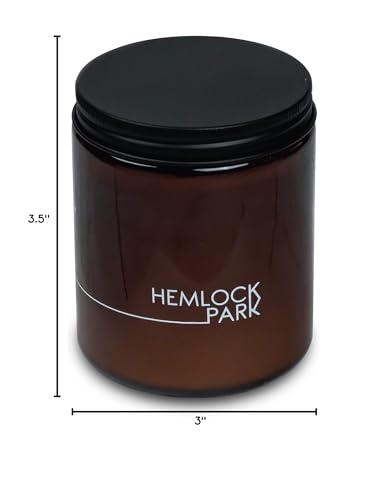 Hemlock Park Crackling Wood Wick Candle – Coconut Wax, Teakwood, 8 oz