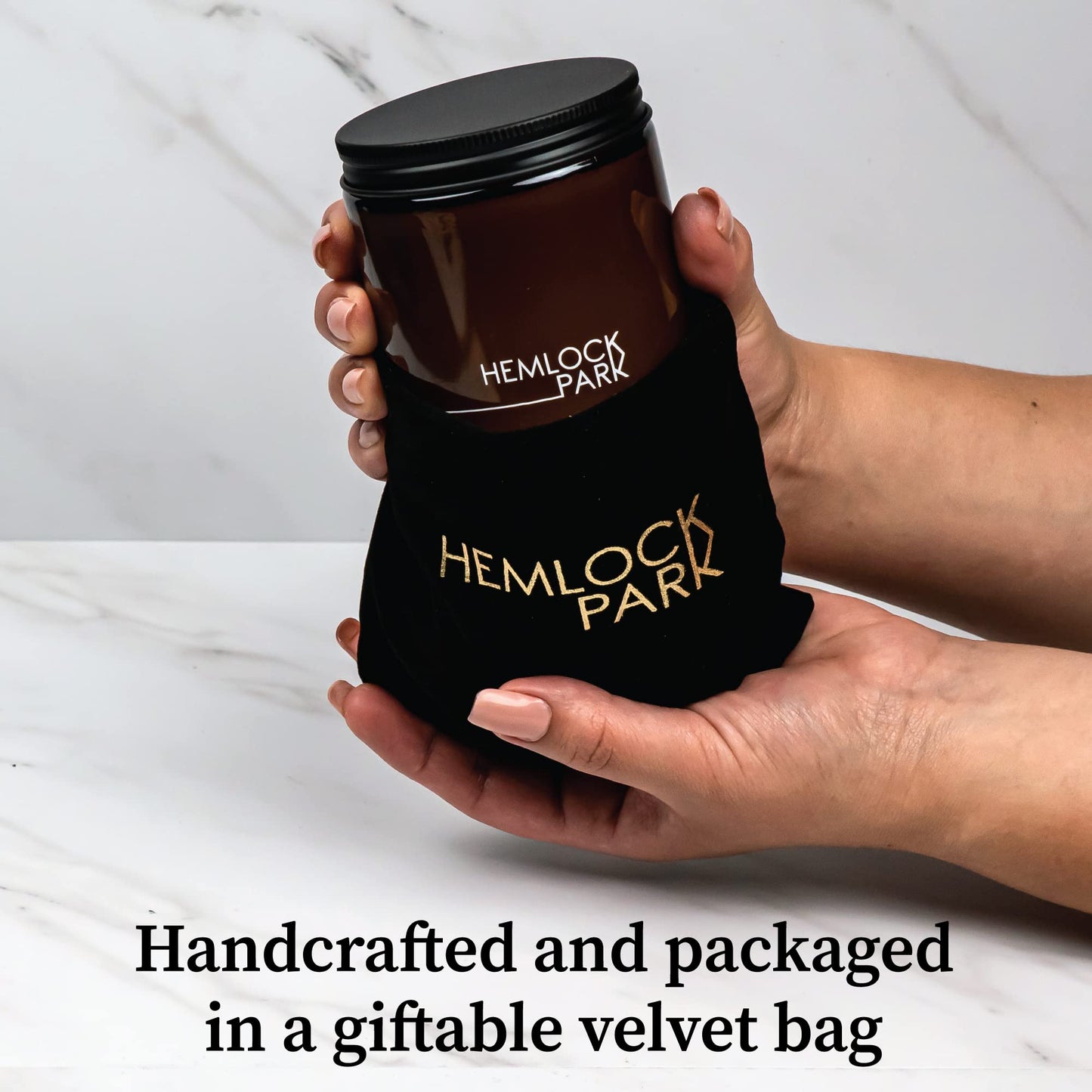 Hemlock Park Wood Wick Candle | Coconut Wax 8 oz Sandalwood