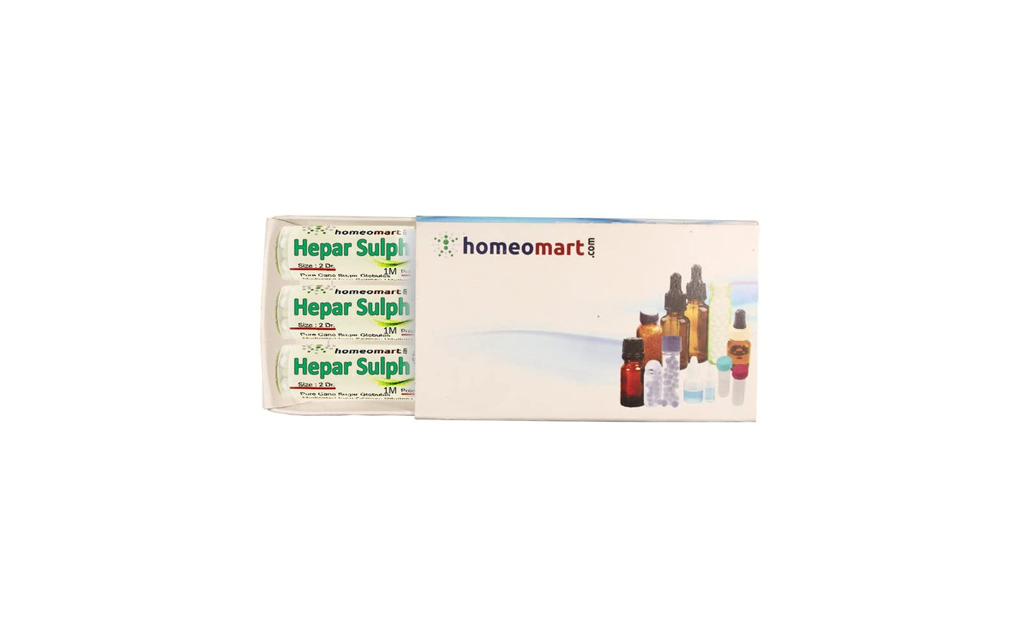 Hepar Sulph Homeopathy Pellets 1M Potency Pack of 3 | Homeomart