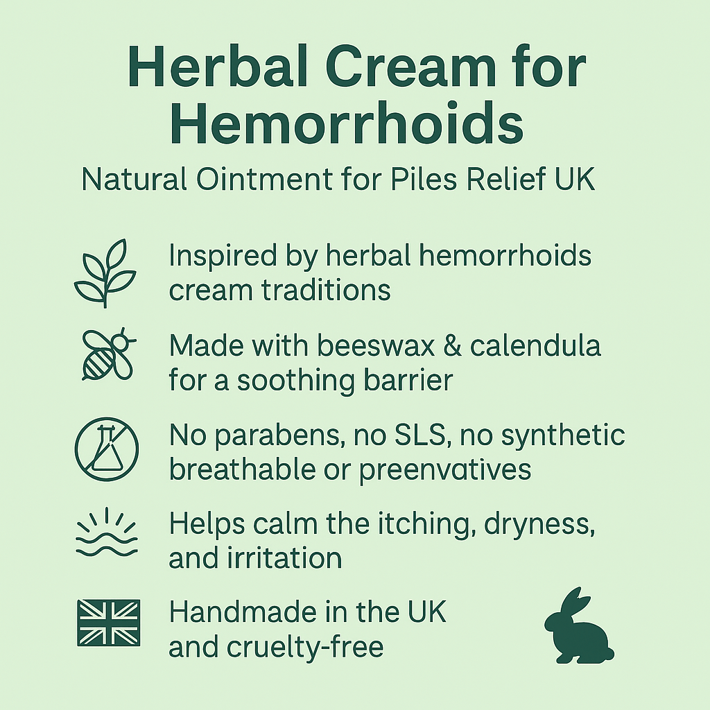 Herbal Cream for Hemorrhoids & Piles Relief – Natural UK Treatment