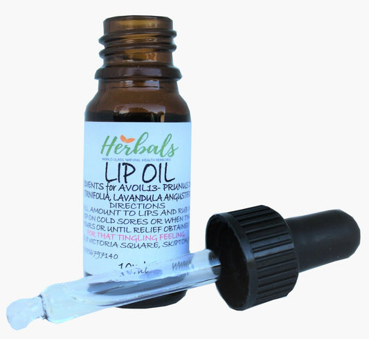 Herbal Lip Oil Lotion Natural Cold Sore Relief - Prevents and Soothes Cold Sores