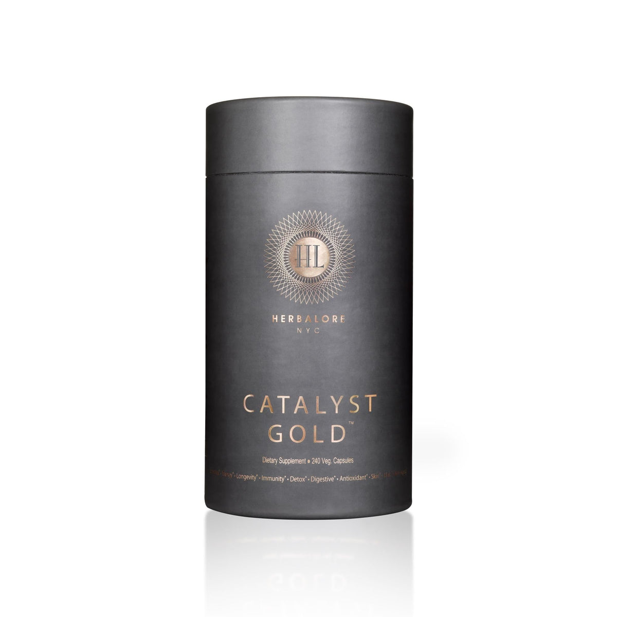 Herbalore Catalyst Gold – Natural Superfood for Immunity, Digestion, Hair & Skin (240 Capsules)