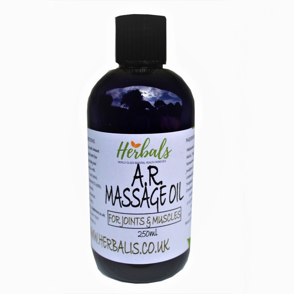 Herbalshire Handmade Arthritis Massage Oil - 100ml - Natural Pain Relief for Rh