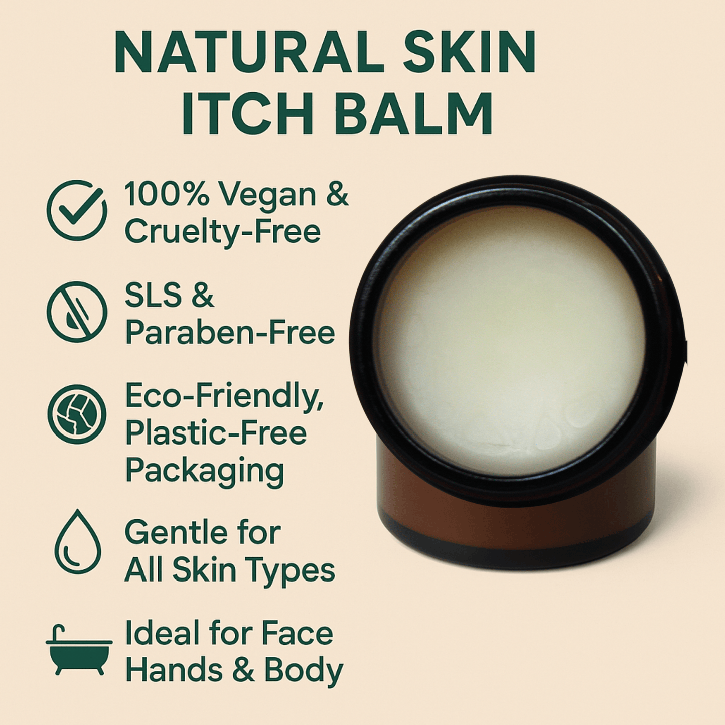 Herbalshire Handmade Itch Relief Salve Natural Soothing Balm for Irritated Skin