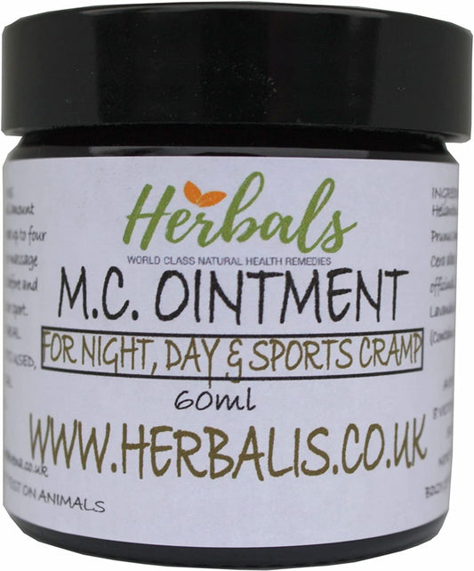 Herbalshire Natural Muscular Cramp Ointment - 60ml Muscle Cramp Cream for Pain