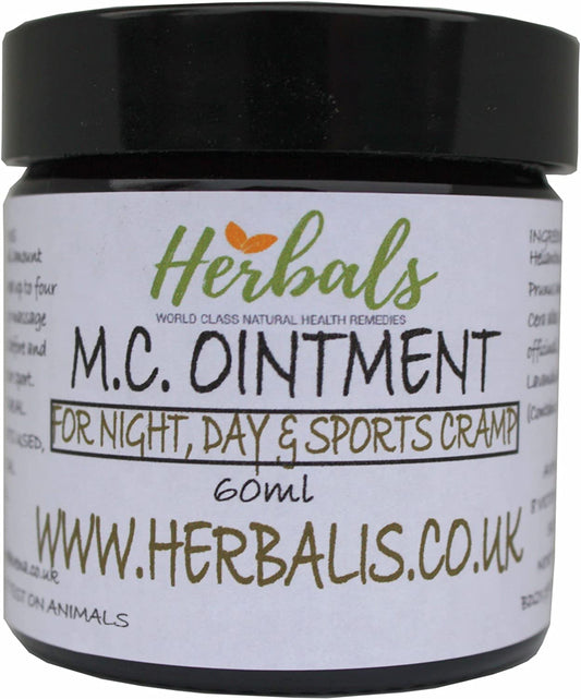 Herbalshire Natural Muscular Cramp Ointment - 60ml Muscle Cramp Cream for Pain