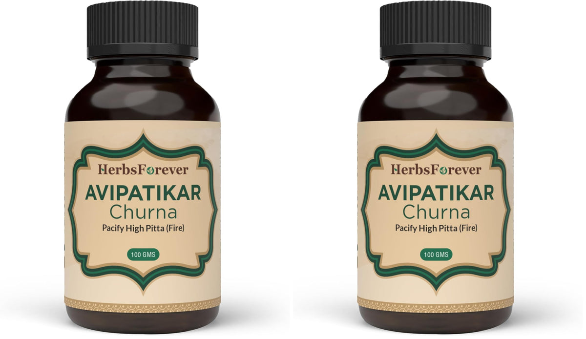 Herbsforever Avipatikar Churna | Ayurvedic Digestive Support | Non-GMO & Vegan | 100 GMS (Pack of 2)
