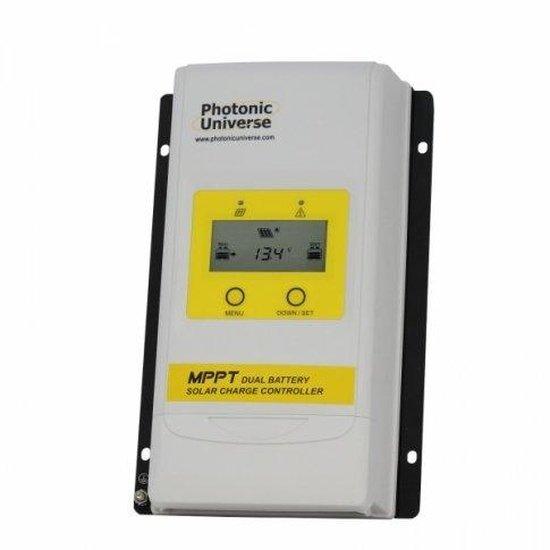 High efficiency 10A dual battery MPPT solar charge controller up to 130W (12V battery system) / 260W (24V battery system)