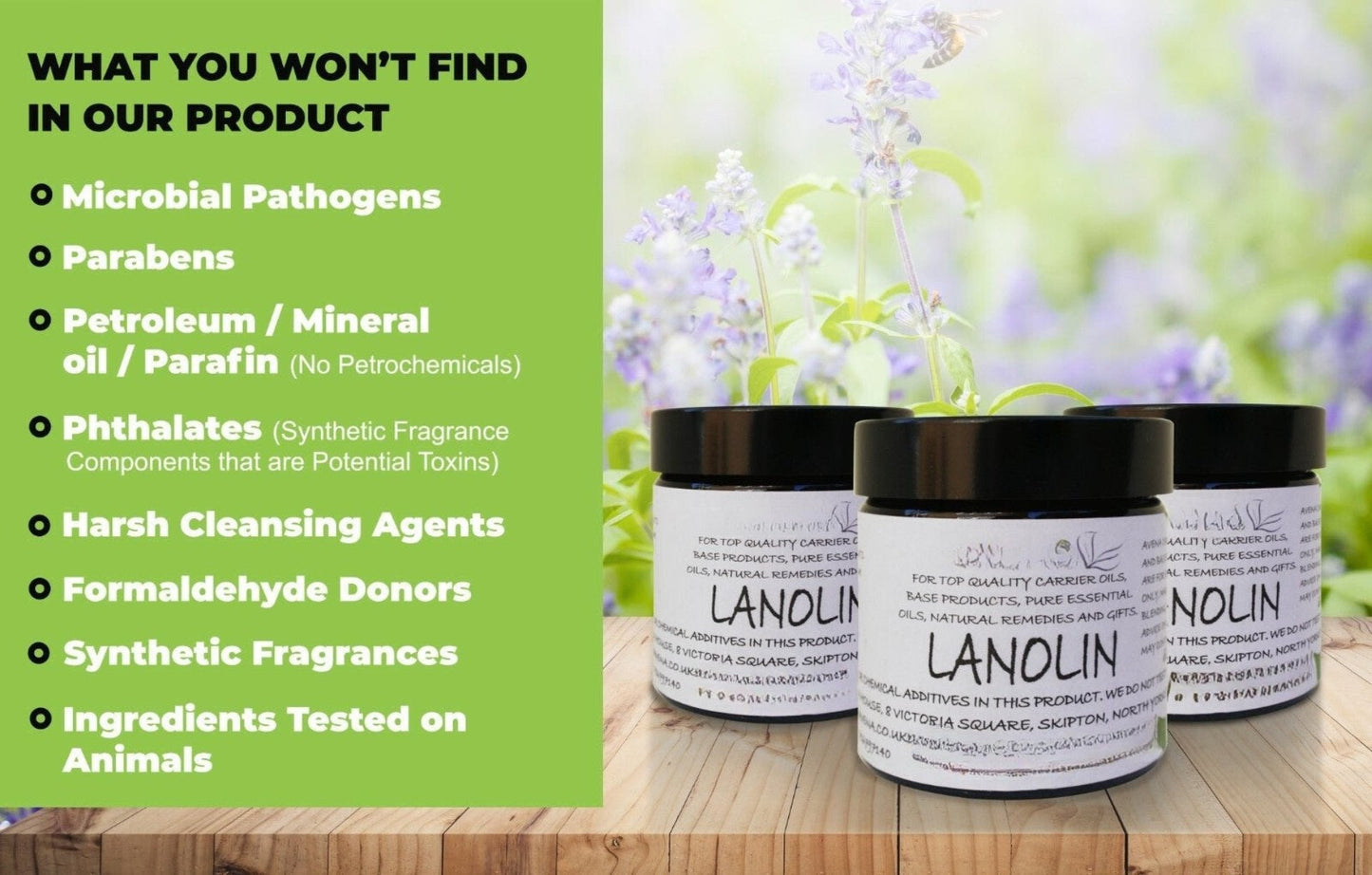 Pure Anhydrous Lanolin (100% Medical Grade) | Natural Nipple Cream & Dry Skin Balm - UK Made