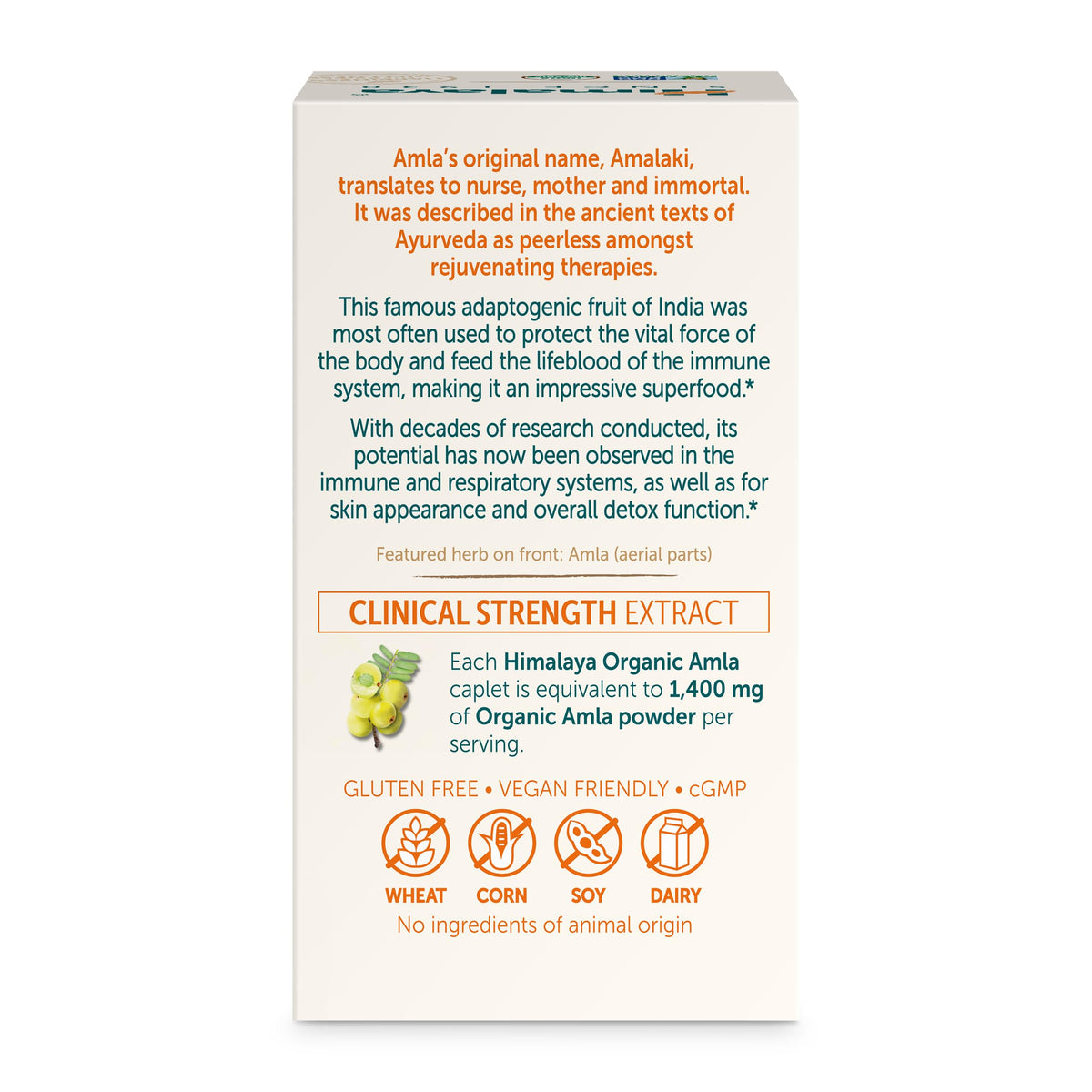 Himalaya Organic Amla/Amalaki for Active Immune Support and Cellular Defense, 600 mg, 60 Caplets, 2 Month Supply, 2 Pack