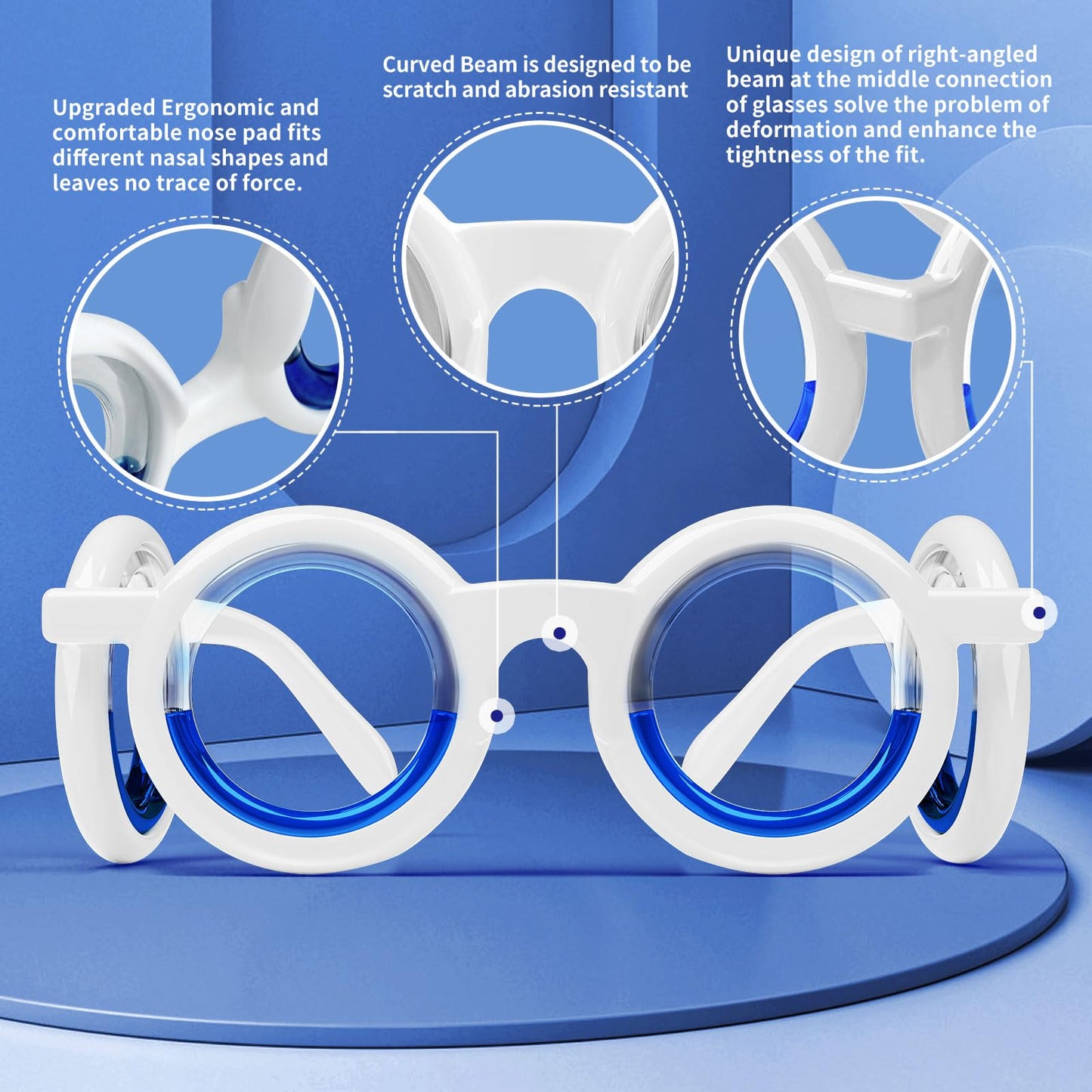 Hion Motion Sickness Glasses Starry – Ultra-Light No-Lens Liquid Glasses for Car, Sea & Air Travel