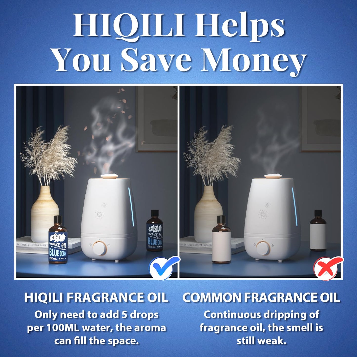 HIQILI Blue Ocean Fragrance Oil 100ml | Diffuser, Car Freshies, Candle & Soap Making