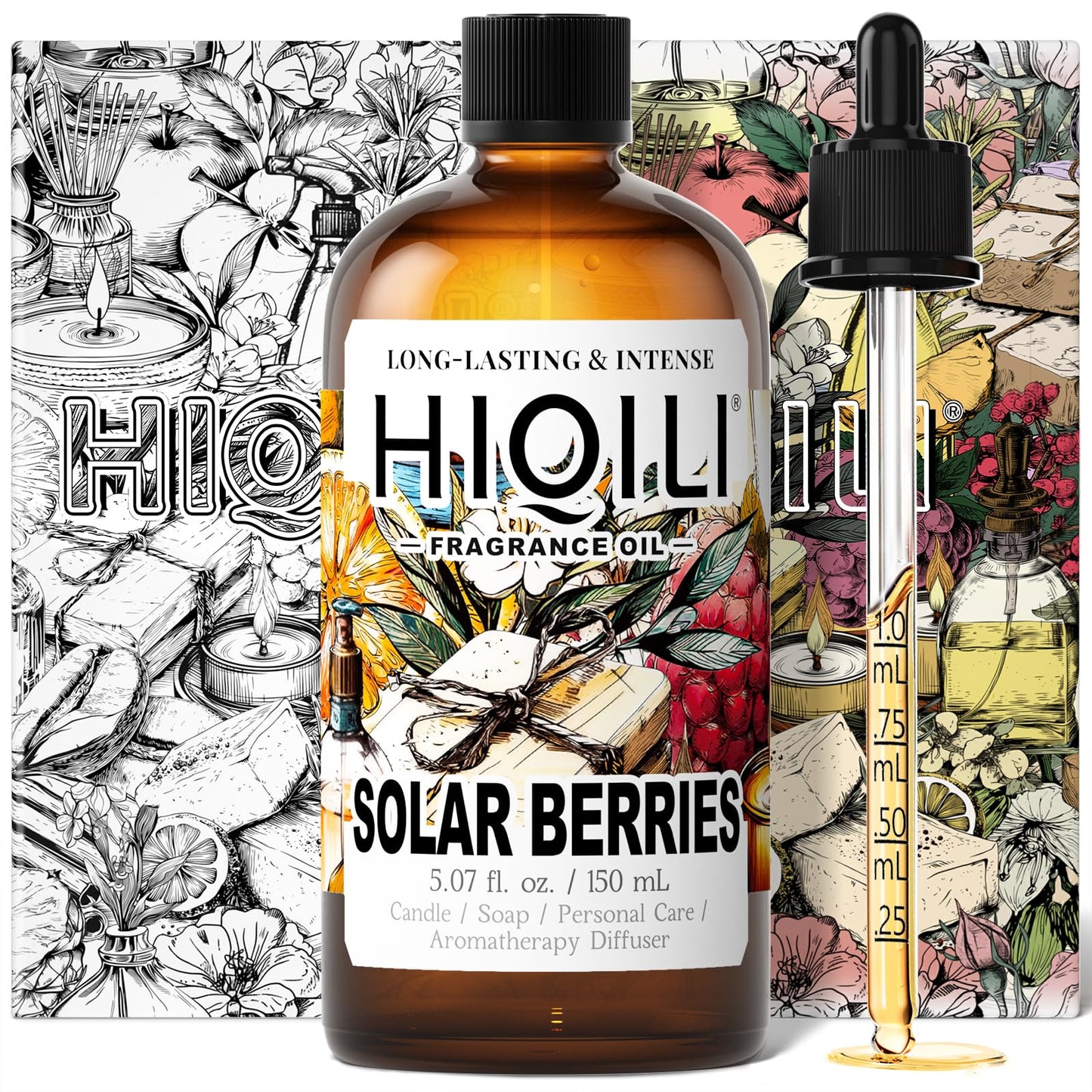 HIQILI Solar Berries Fragrance Oil – 5.07 Fl Oz for Candles & Diffusers