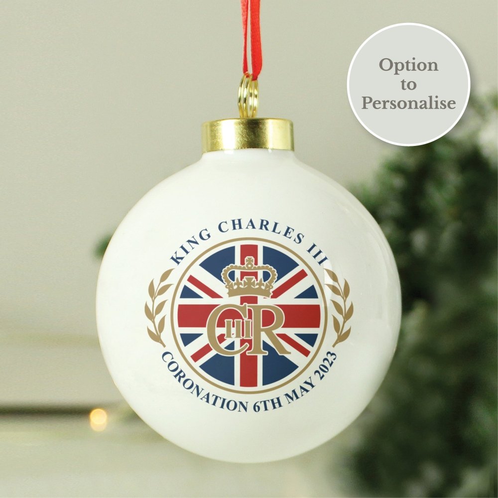 His Majesty King Charles Iii Union Jack Coronation Commemorative Bauble