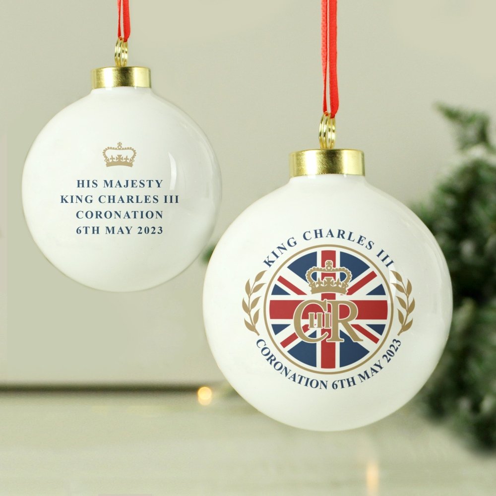 His Majesty King Charles Iii Union Jack Coronation Commemorative Bauble