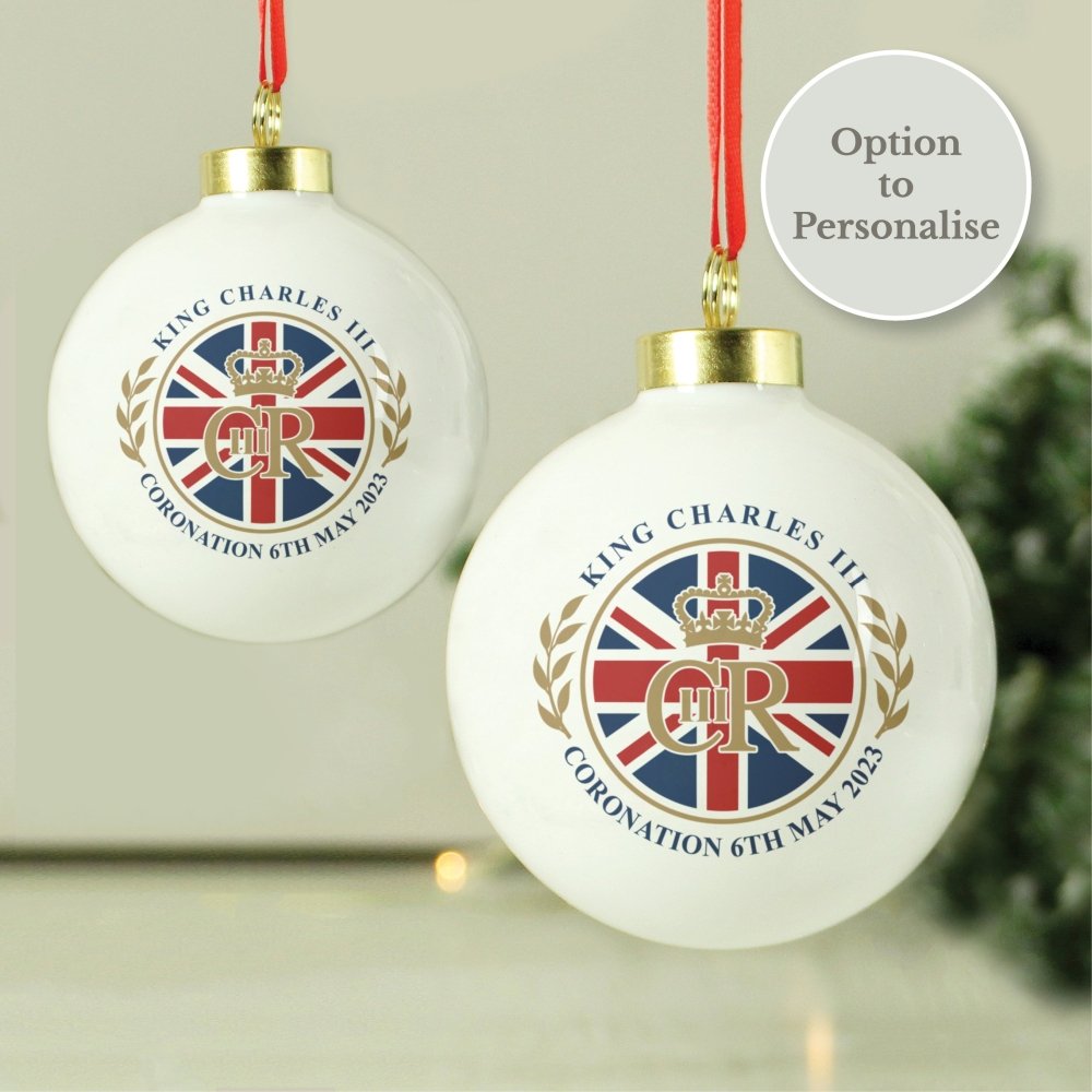 His Majesty King Charles Iii Union Jack Coronation Commemorative Bauble