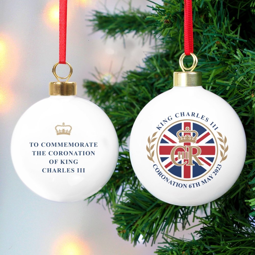 His Majesty King Charles Iii Union Jack Coronation Commemorative Bauble