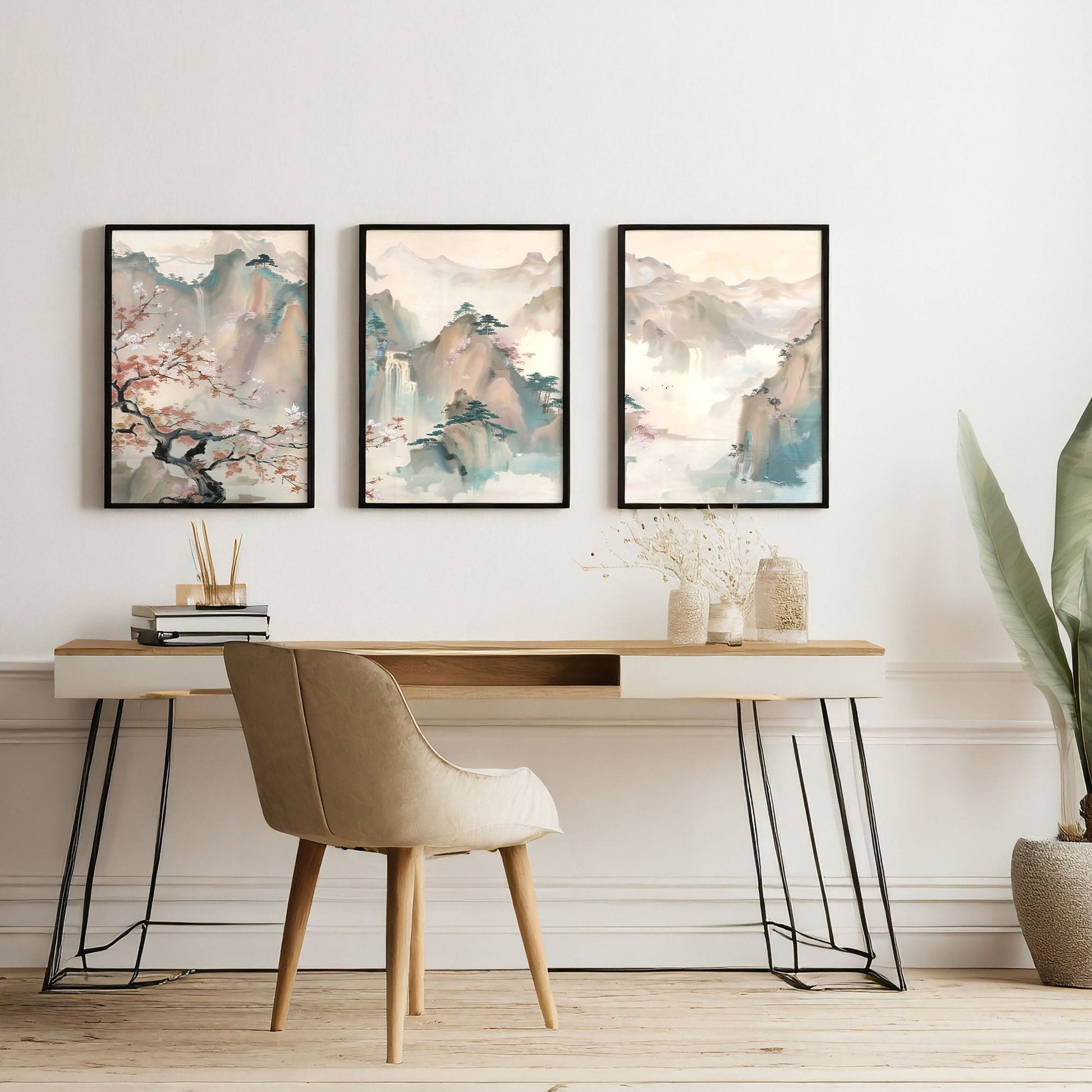 Home Office Art Wall | Set of 3 wall art prints
