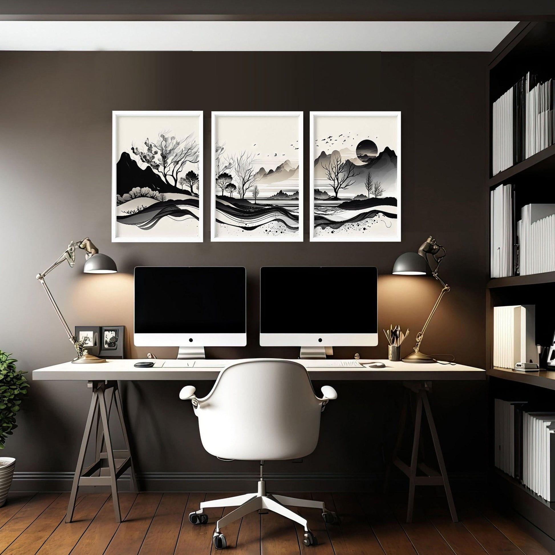 Home Office Wall Accessories | Set of 3 wall art prints