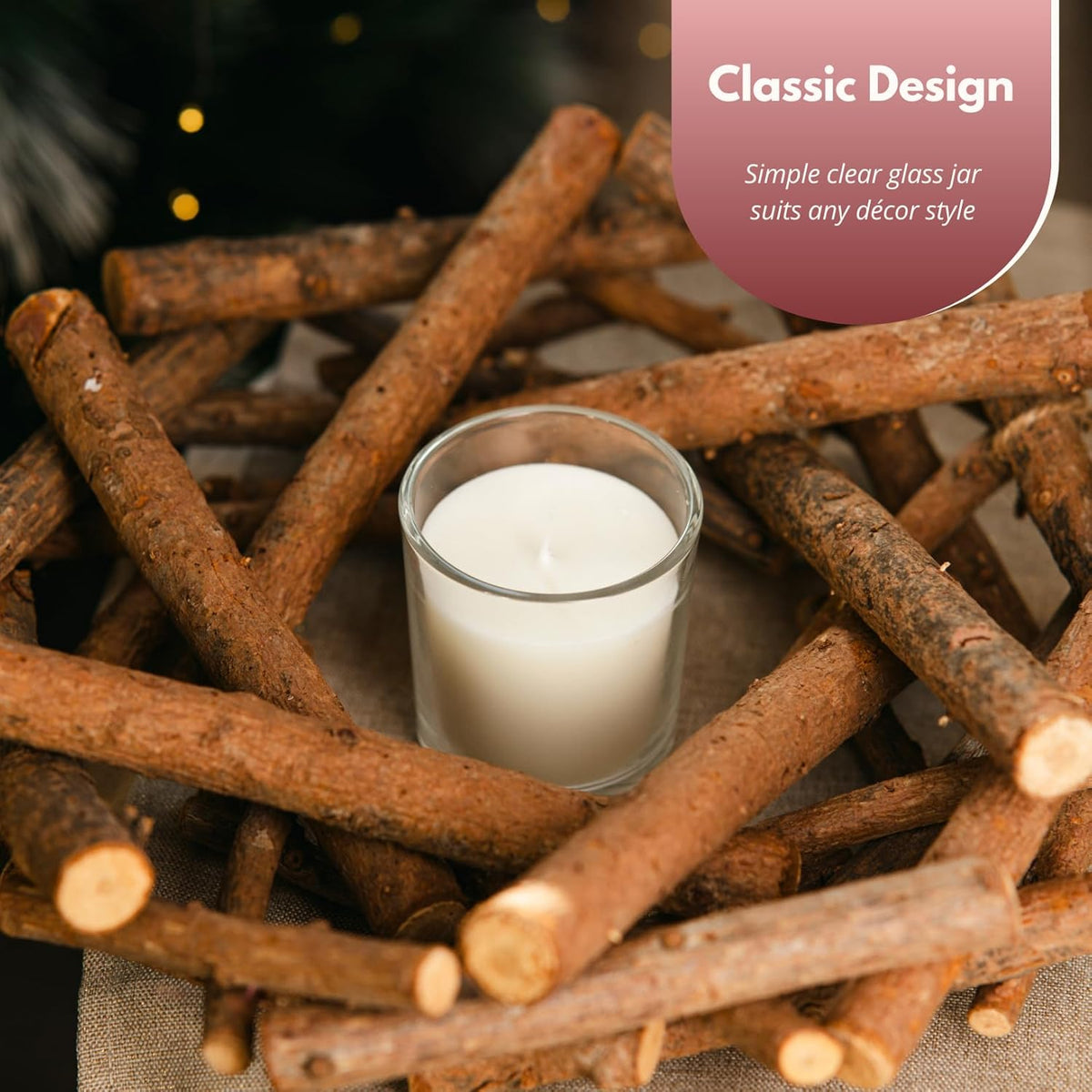 Spiced Cinnamon Scented Candle Gift Set in Decorative Glass Jars