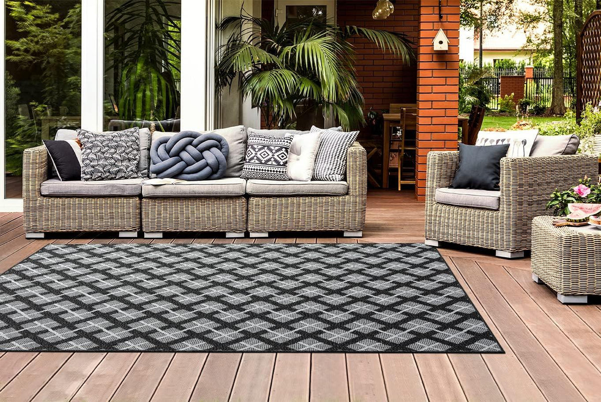 Indoor Outdoor Area Rug 80x150cm Easy Clean Floor Carpet HomeArt Garden Patio
