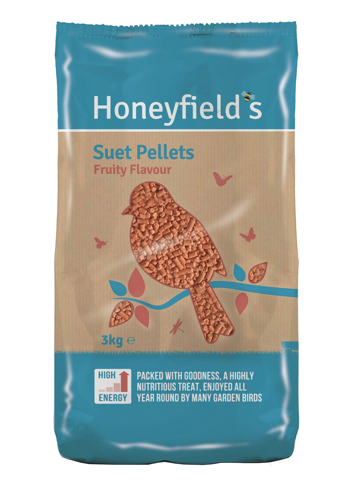 Honeyfields Fruity Flavour Suet Pellets 3kg - Case of 4