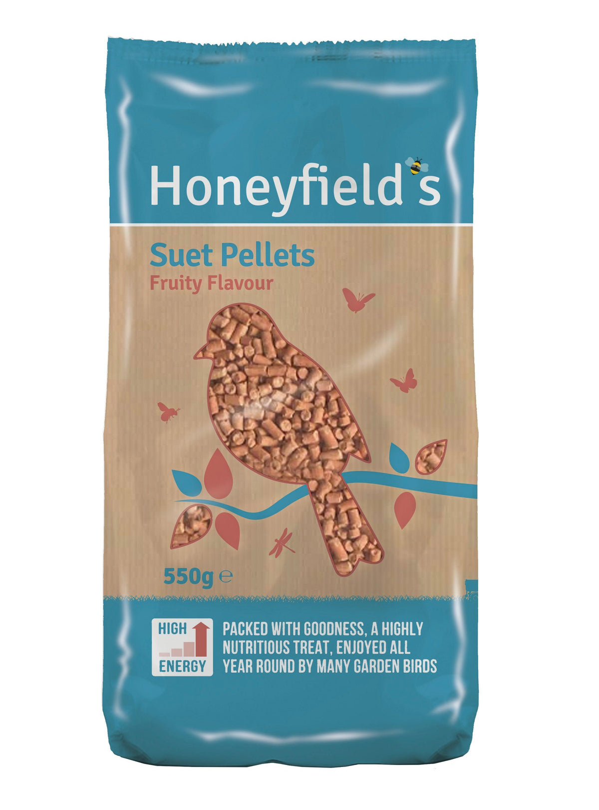 Honeyfields Fruity Flavour Suet Pellets 550g - Case of 8