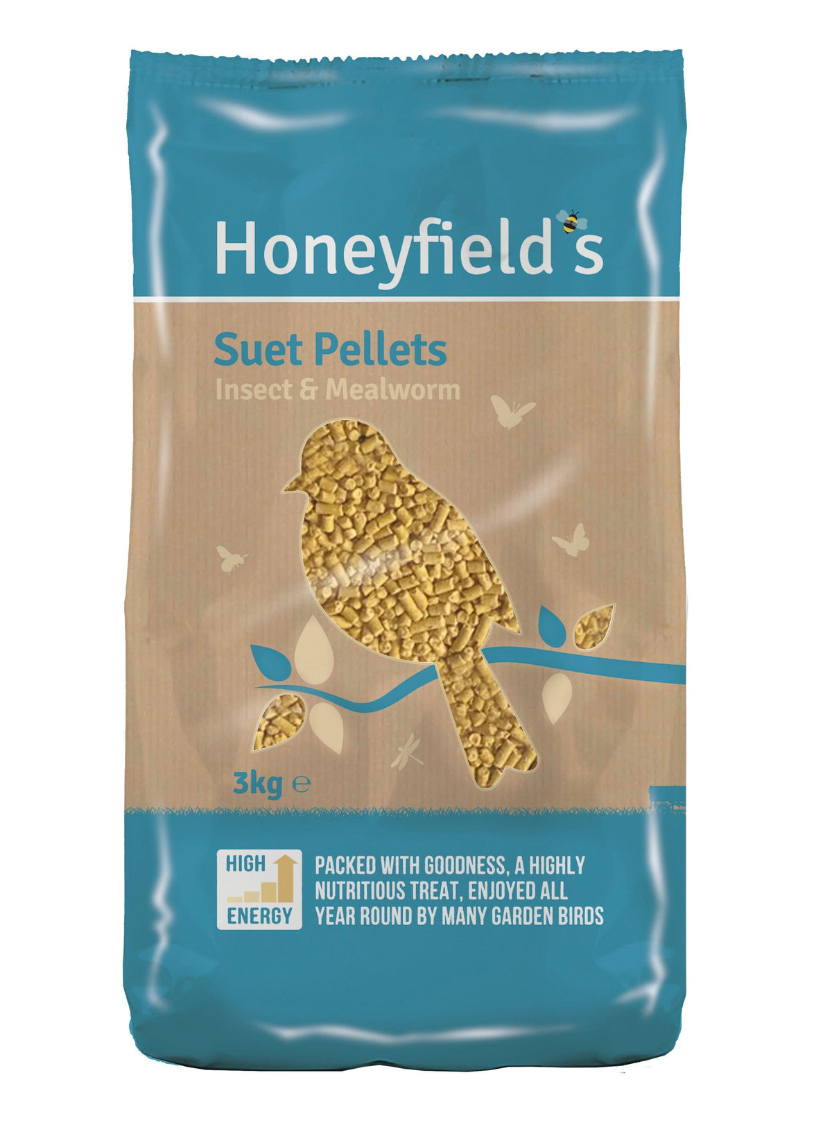 Honeyfields Mealworm and Insect Suet Pellets 3kg - Case of 4