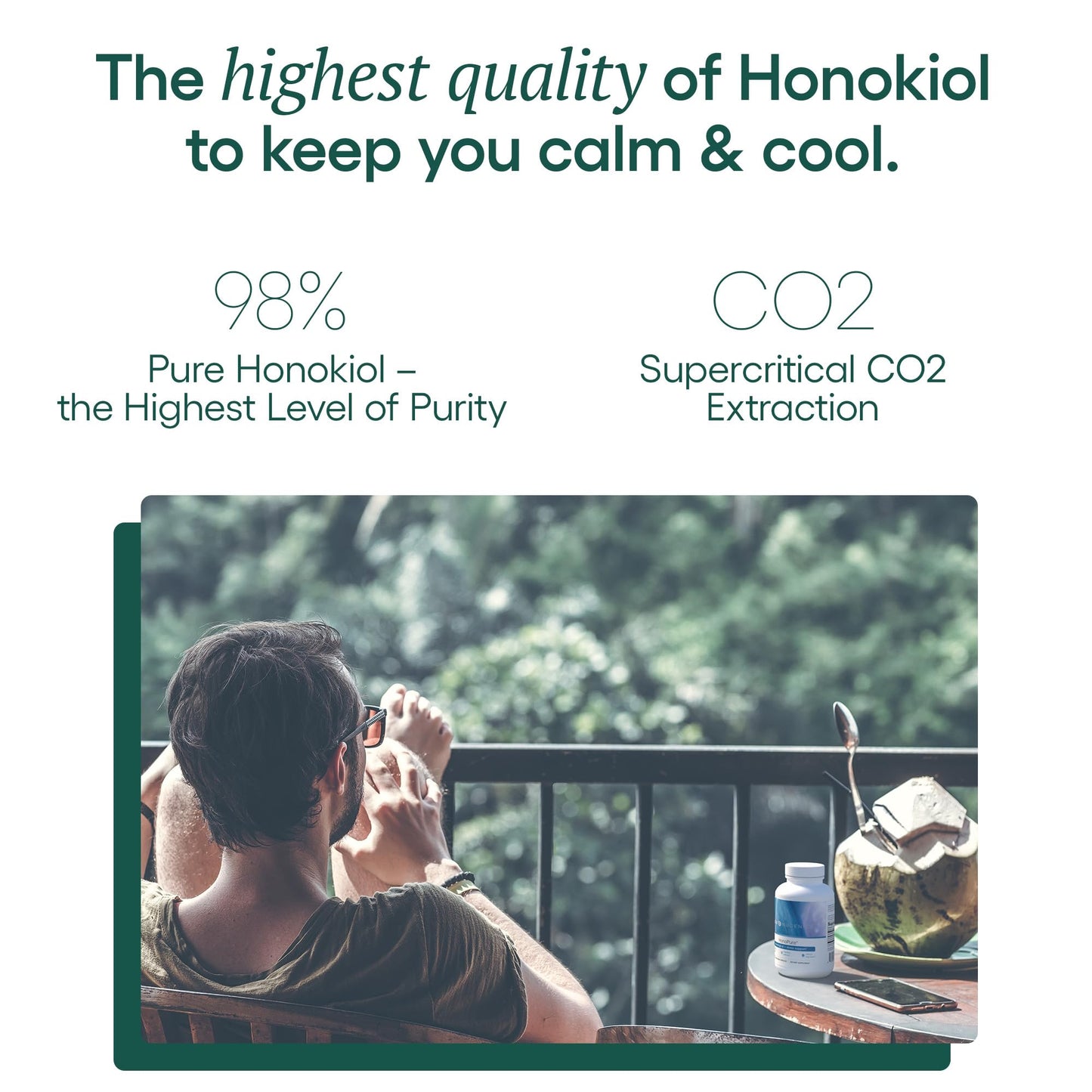 EcoNugenics HonoPure Magnolia Bark Extract – 98% Honokiol | Brain Function, Sleep & Mood Support