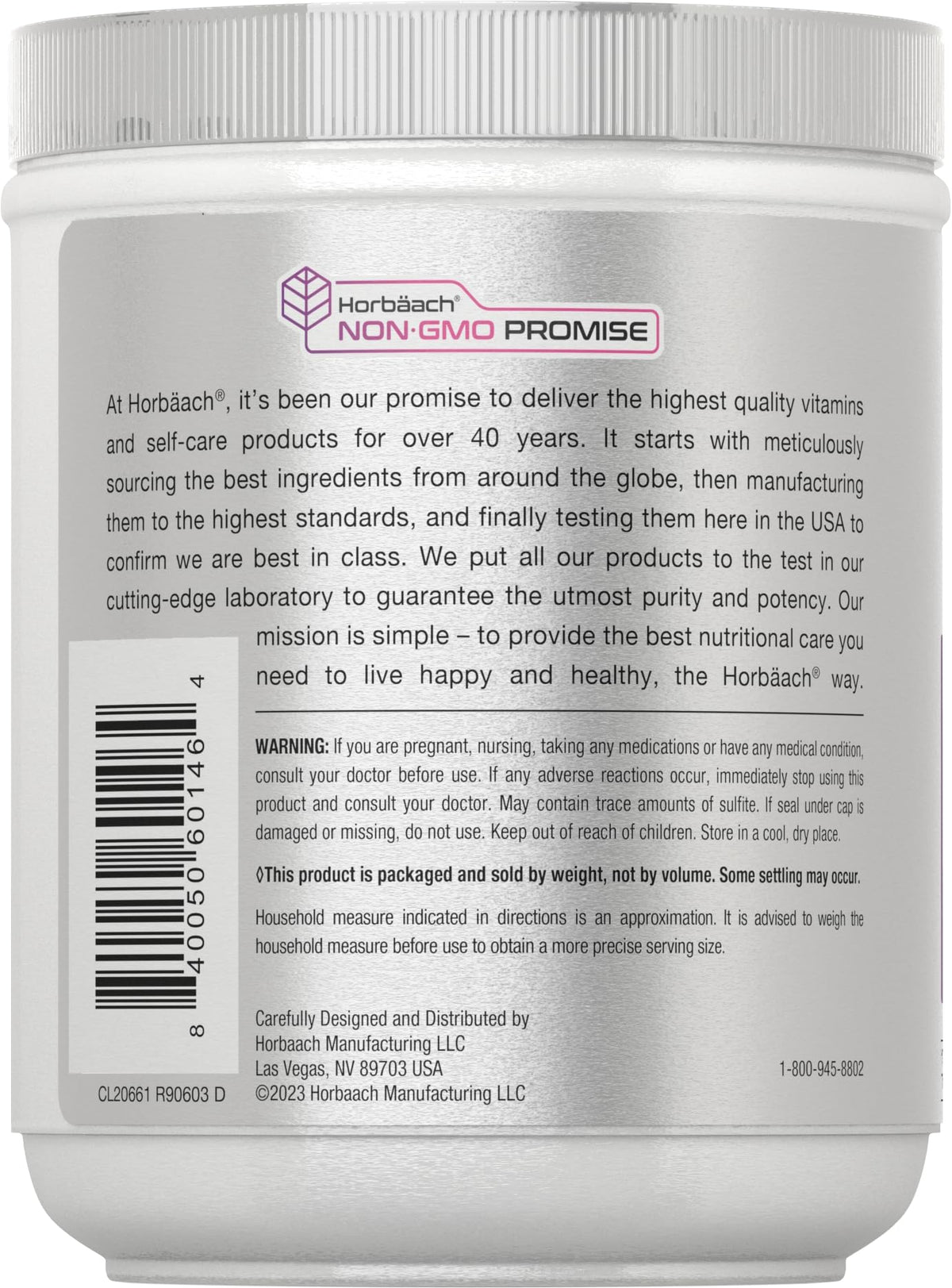 Horbäach Skin Rejuvenator with Verisol – Bioactive Collagen Peptides (Types I & III) 10.58 oz