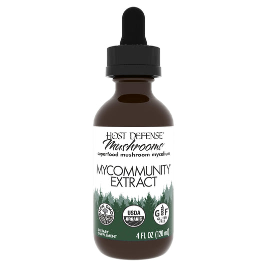 Host Defense MyCommunity Extract – 17-Species Mushroom Blend for Immune Support (4 fl oz)