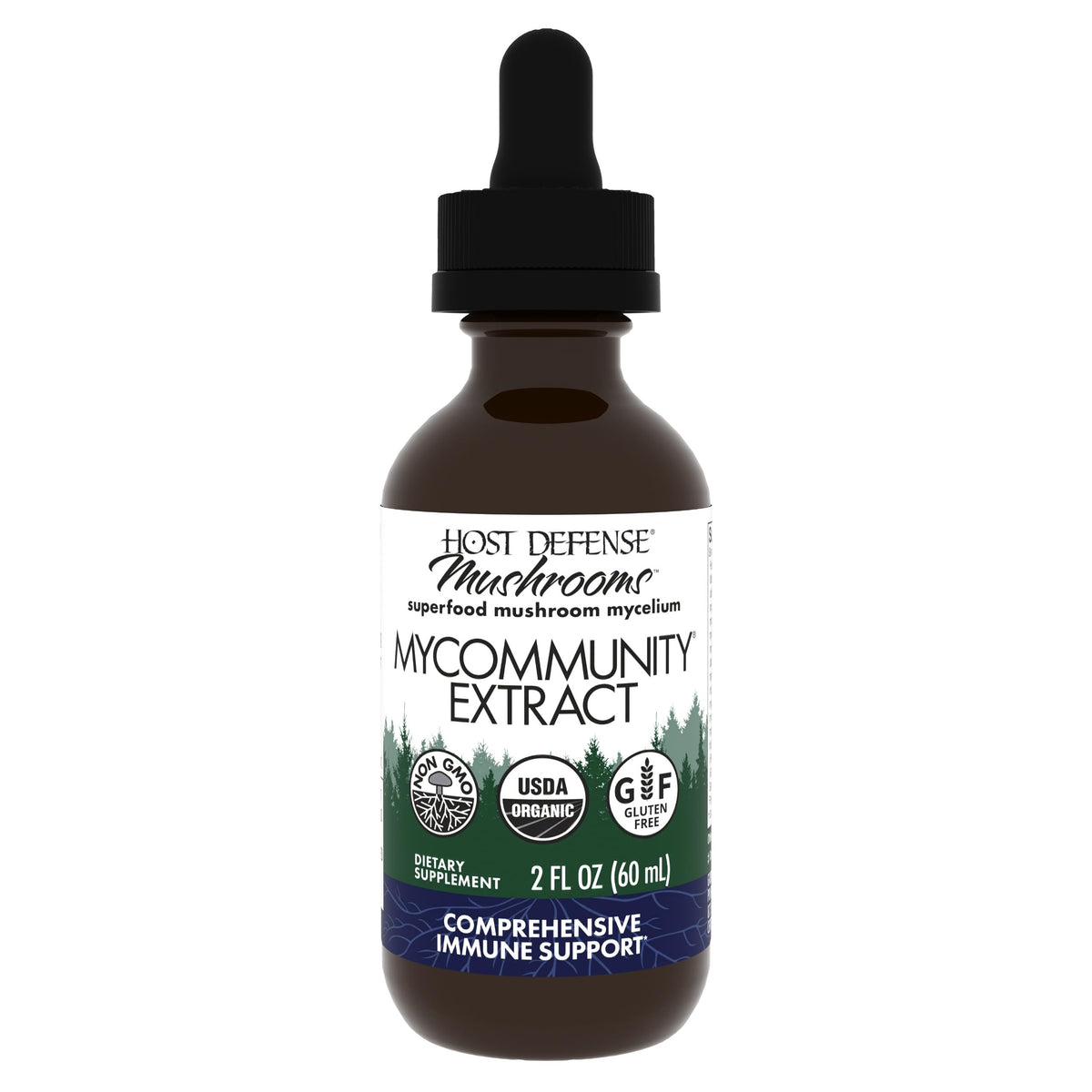 Host Defense MyCommunity Extract - 17-Species Mushroom Blend for Immune Support (2 fl oz)