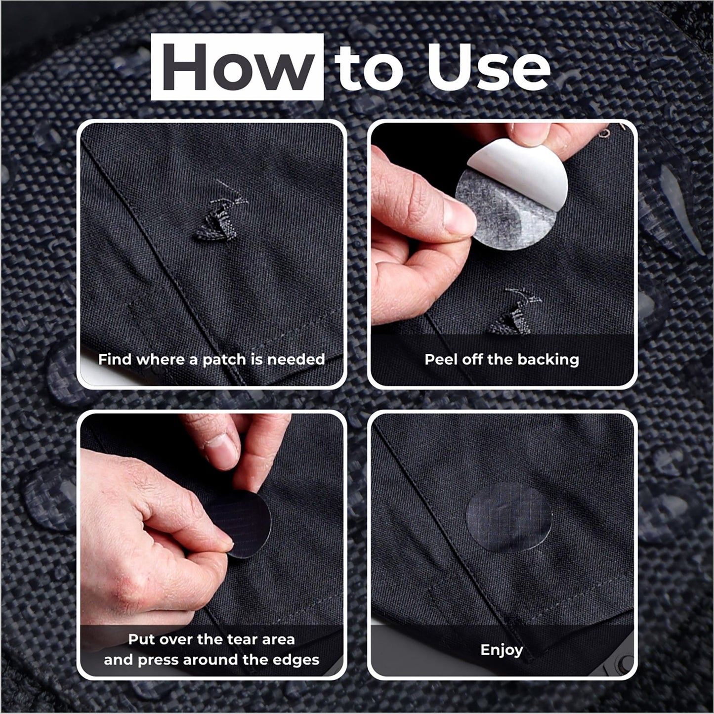 Self-Adhesive Puffer Jacket Repair Patches (30+ Colours)