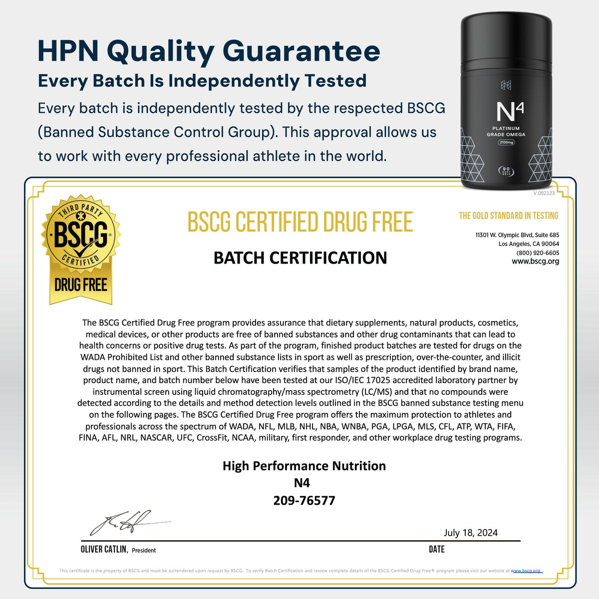 HPN N(4) Icelandic Omega-3 Fish Oil – 3,000 mg EPA/DHA, 90 Softgels | Joint & Brain Health