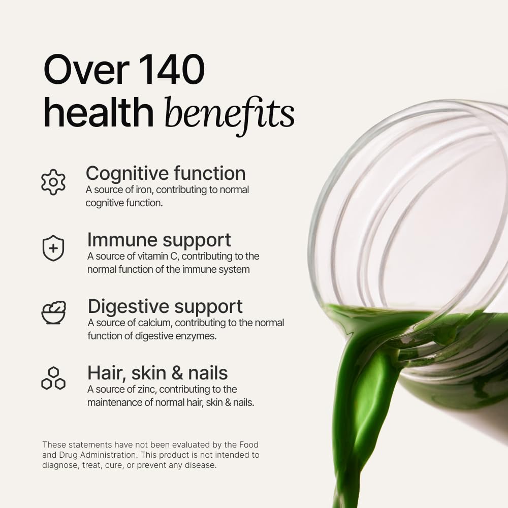 Huel Daily Greens Lemon & Ginger | 91 Nutrients, Adaptogens & Probiotics | 30 Servings