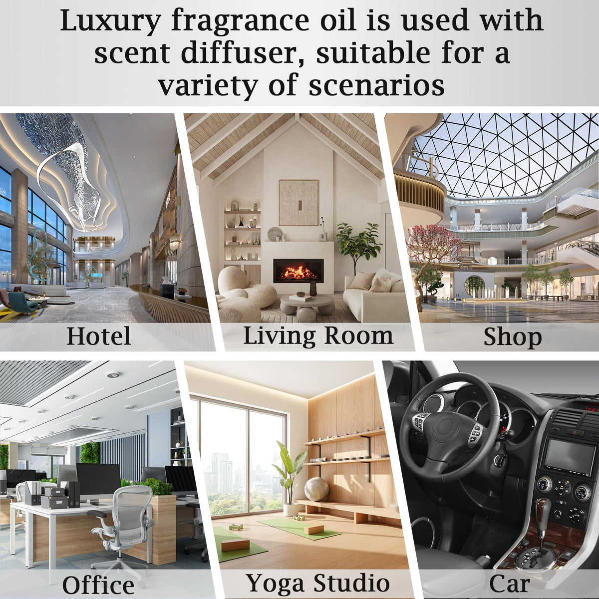 Luxury Hotel Scent Dubai Diffuser Refill Kit - 20ml Nano-Enhanced Aromatherapy Oil for Large Rooms, HVAC & Cars