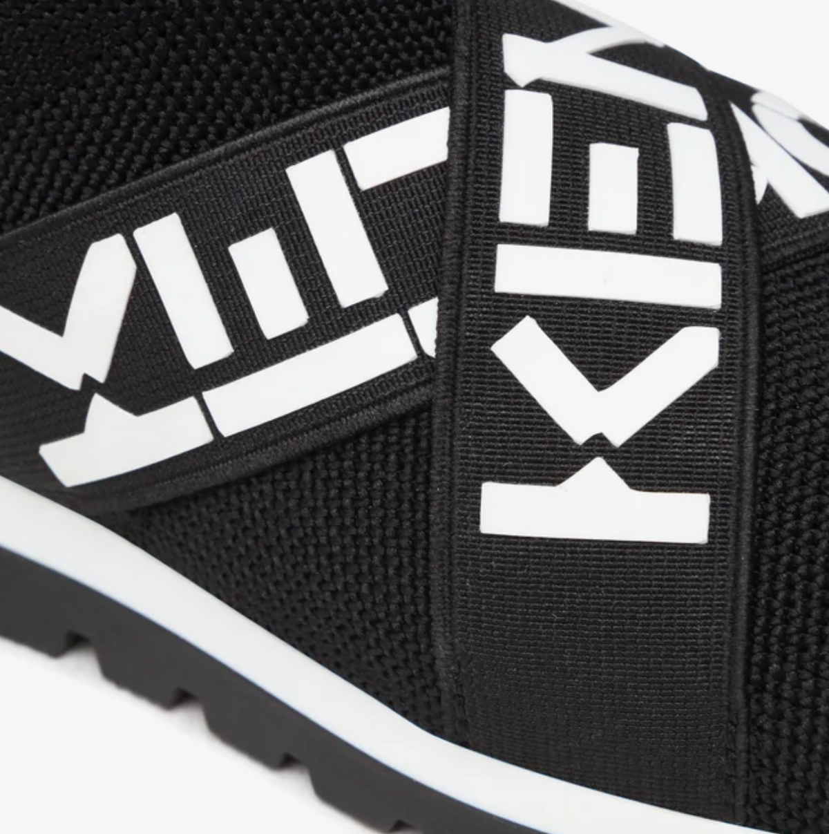 KENZO Sock Sneakers, Logoed Elastic Tape, Sport Trainer UK 2.5 / EU 35