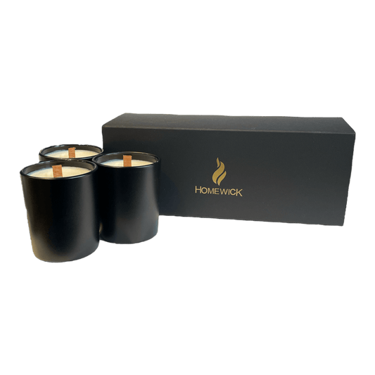 Soy Wax Scented Candle Trio - Gift Set - Black